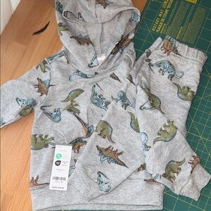 Carter's Gray Dinosaur Hoodie and Pants Set